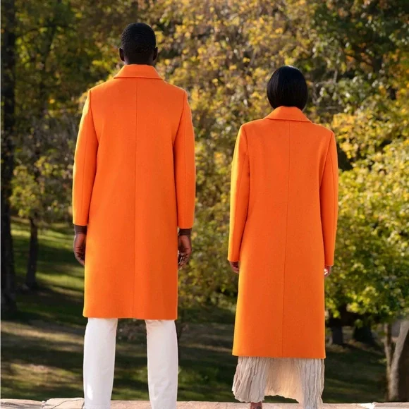COPY - Stylish Orange Double-Breasted Coat